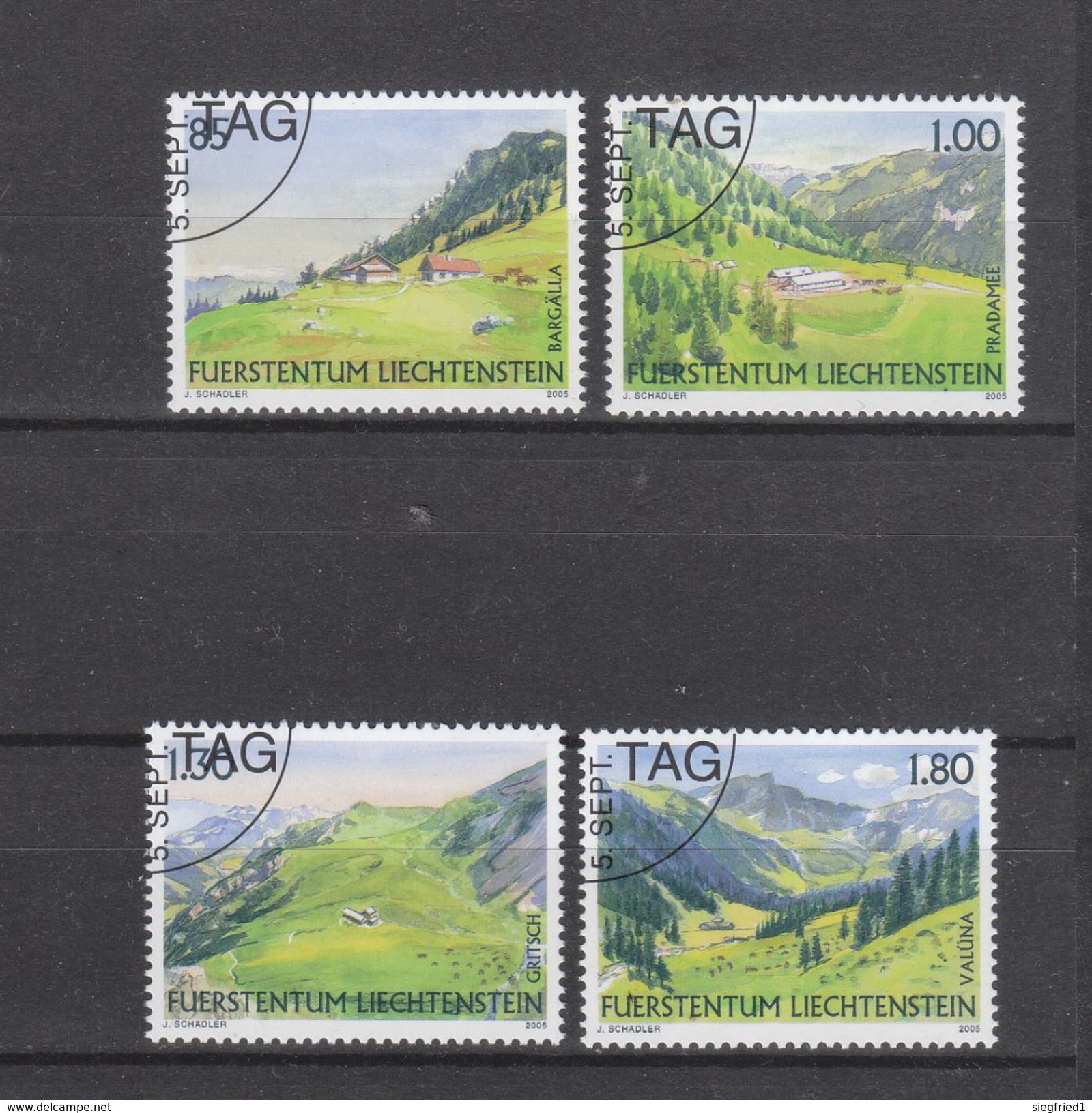 Liechtenstein  Gestempelt  1383-1386 Weidealpen Postpreis CHF 4,95 - Usados