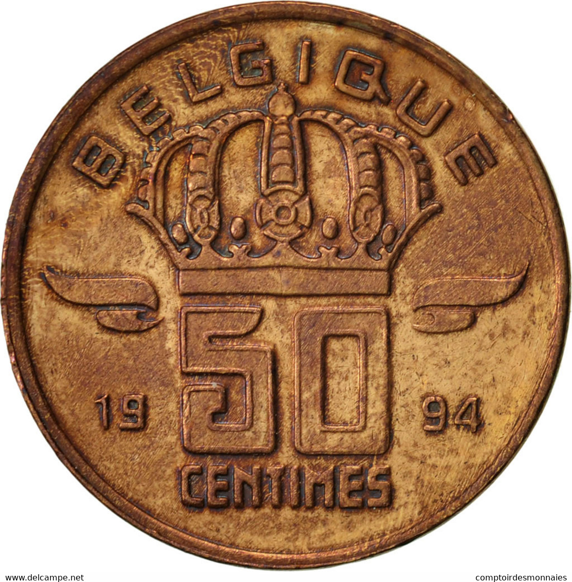 Monnaie, Belgique, Baudouin I, 50 Centimes, 1994, TTB, Bronze, KM:148.1 - 50 Cent