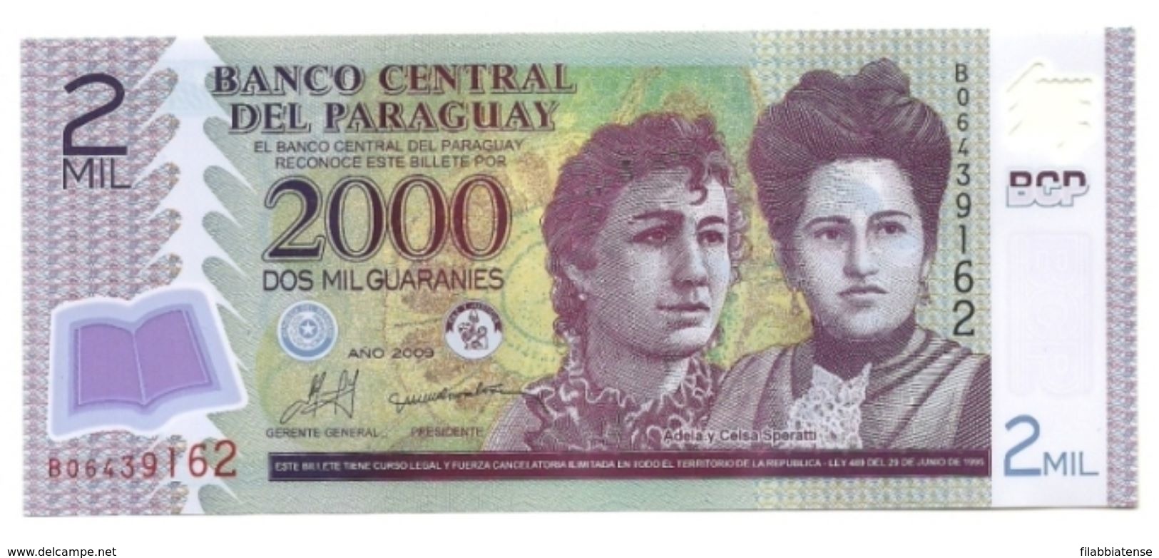 Paraguay - 2.000 Guaranies 2009    ++++++ - Paraguay