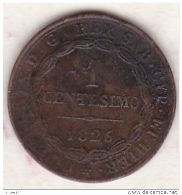 Sardaigne / Sardegna. 1 Centesimo 1826 P Torino . Carlo Felice - Piémont-Sardaigne-Savoie Italienne