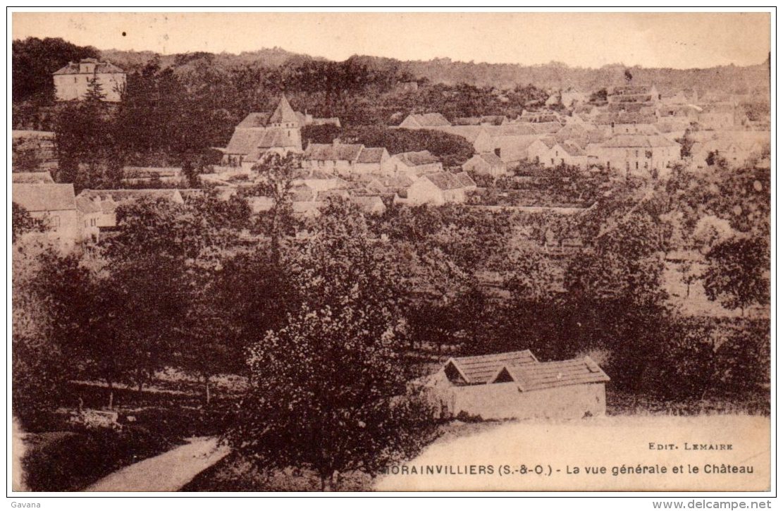 78 MORAINVILLIERS - La Vue Générale Et Le Chateau   (Recto/Verso) - Morainvilliers