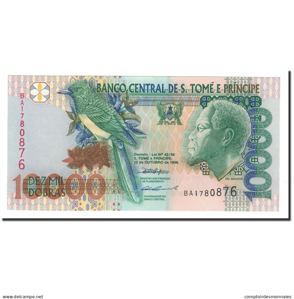 Billet, Saint Thomas And Prince, 10,000 Dobras, 1996, 1996-10-22, KM:66a, NEUF - Sao Tome And Principe