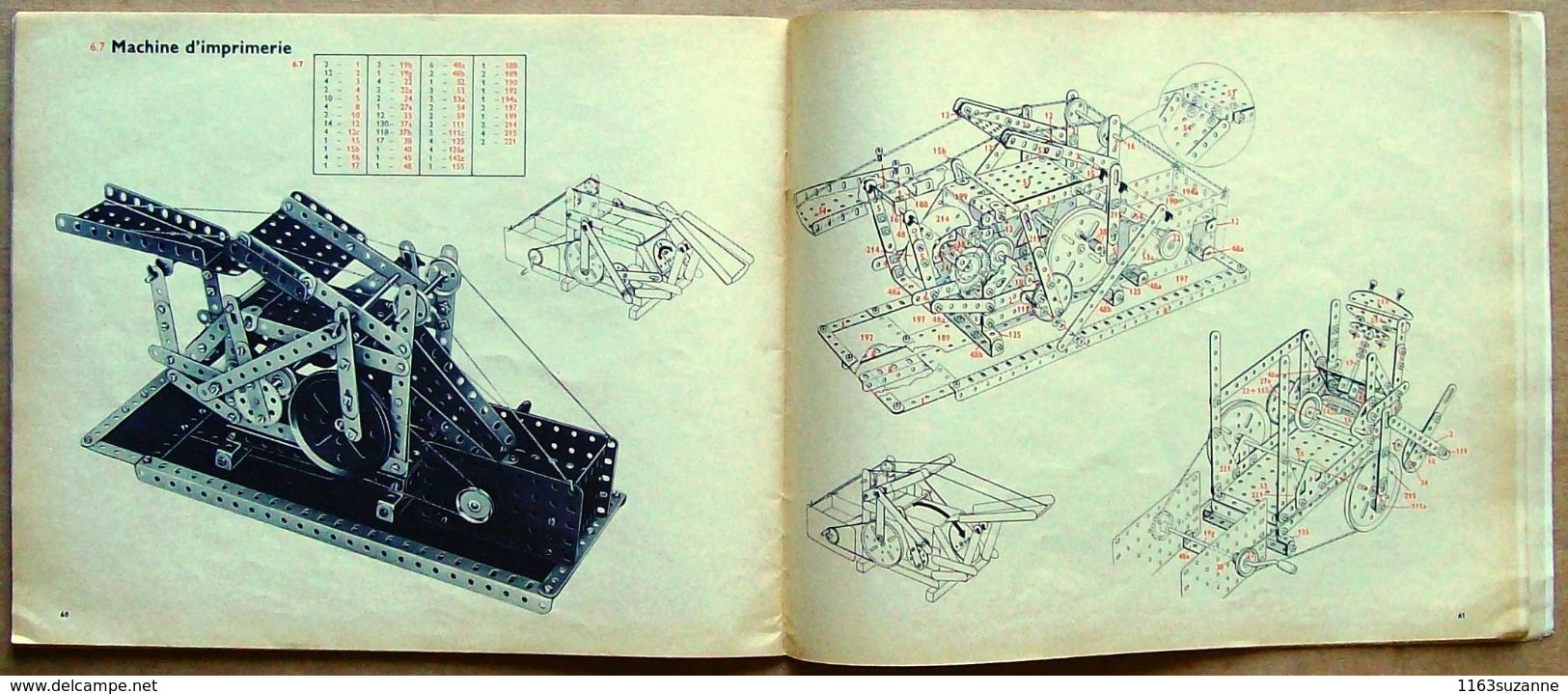 MECCANO : Manuel Français D'instructions Pour Boîtes 4, 5 Et 6 (année 1967) - Meccano