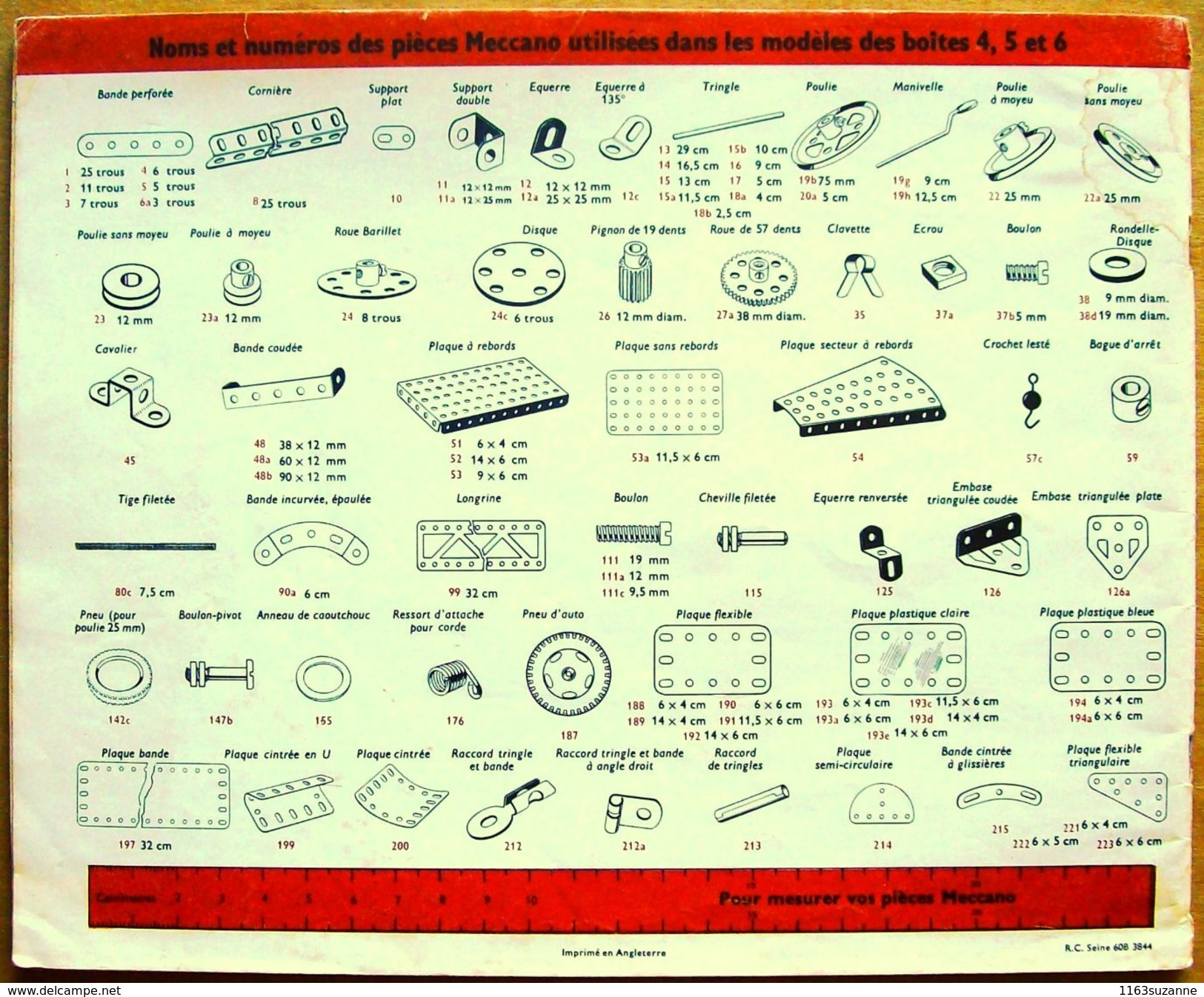 MECCANO : Manuel Français D'instructions Pour Boîtes 4, 5 Et 6 (année 1967) - Meccano