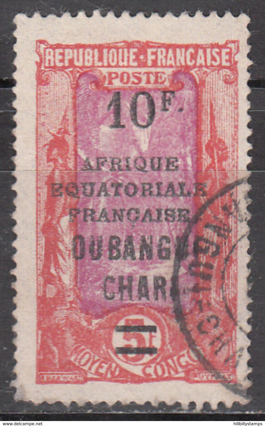 UBANGI-CHARI     SCOTT NO  80     USED         YEAR  1927 - Oblitérés