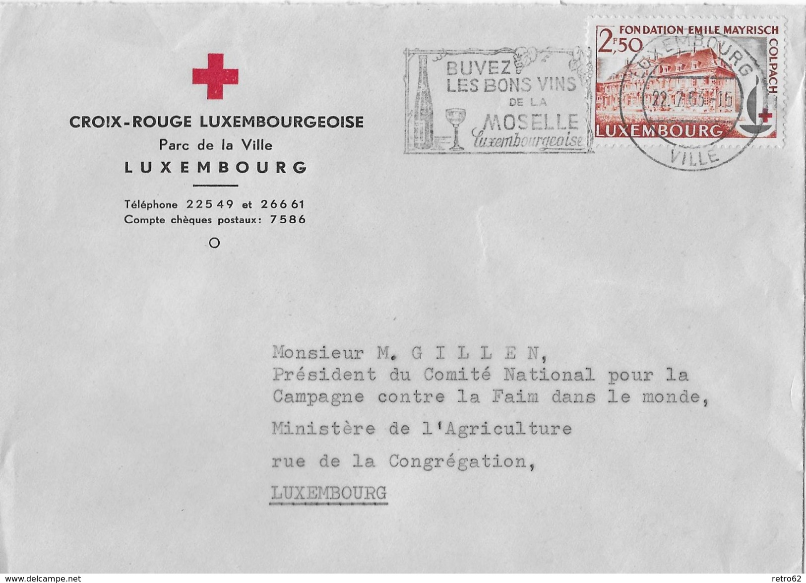 CROIX-ROUGE LUXEMBOURGEOISE &rarr; Lettre A 1963 - Privatsachen