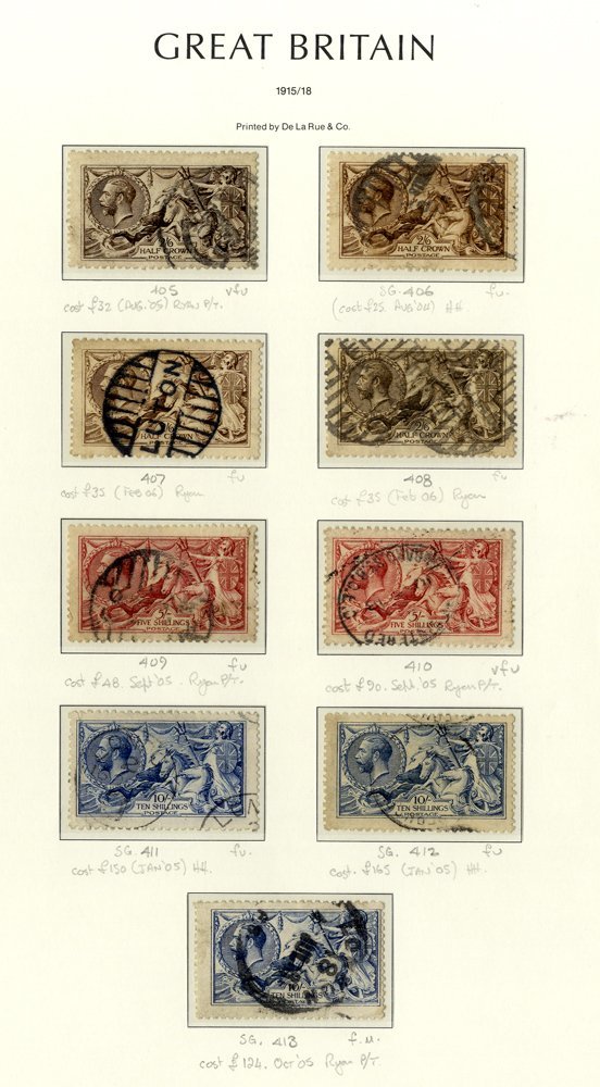 1911-35 Good To VFU (odd M) Run Through Collection On Printed Hingeless Leaves With 1911-12 Downey Heads (31) - All Spac - Other & Unclassified