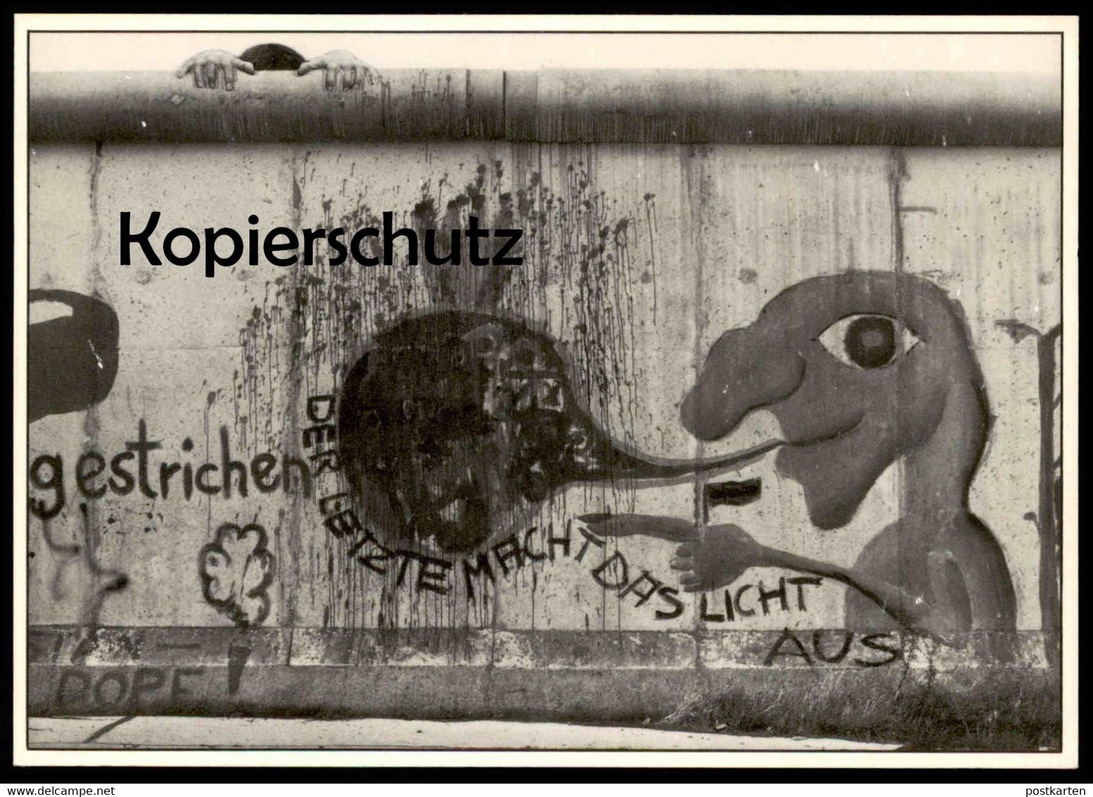 ÄLTERE POSTKARTE NR. 21 BERLINER MAUER BETHANIENDAMM Graffiti Der Letzte Macht Das Licht Aus The Wall Le Mur Skowronski - Muro De Berlin