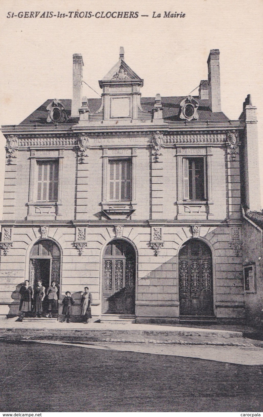 Carte 1920 SAINT GERVAIS LES TROIS CLOCHERS / LA MAIRIE - Saint Gervais Les Trois Clochers