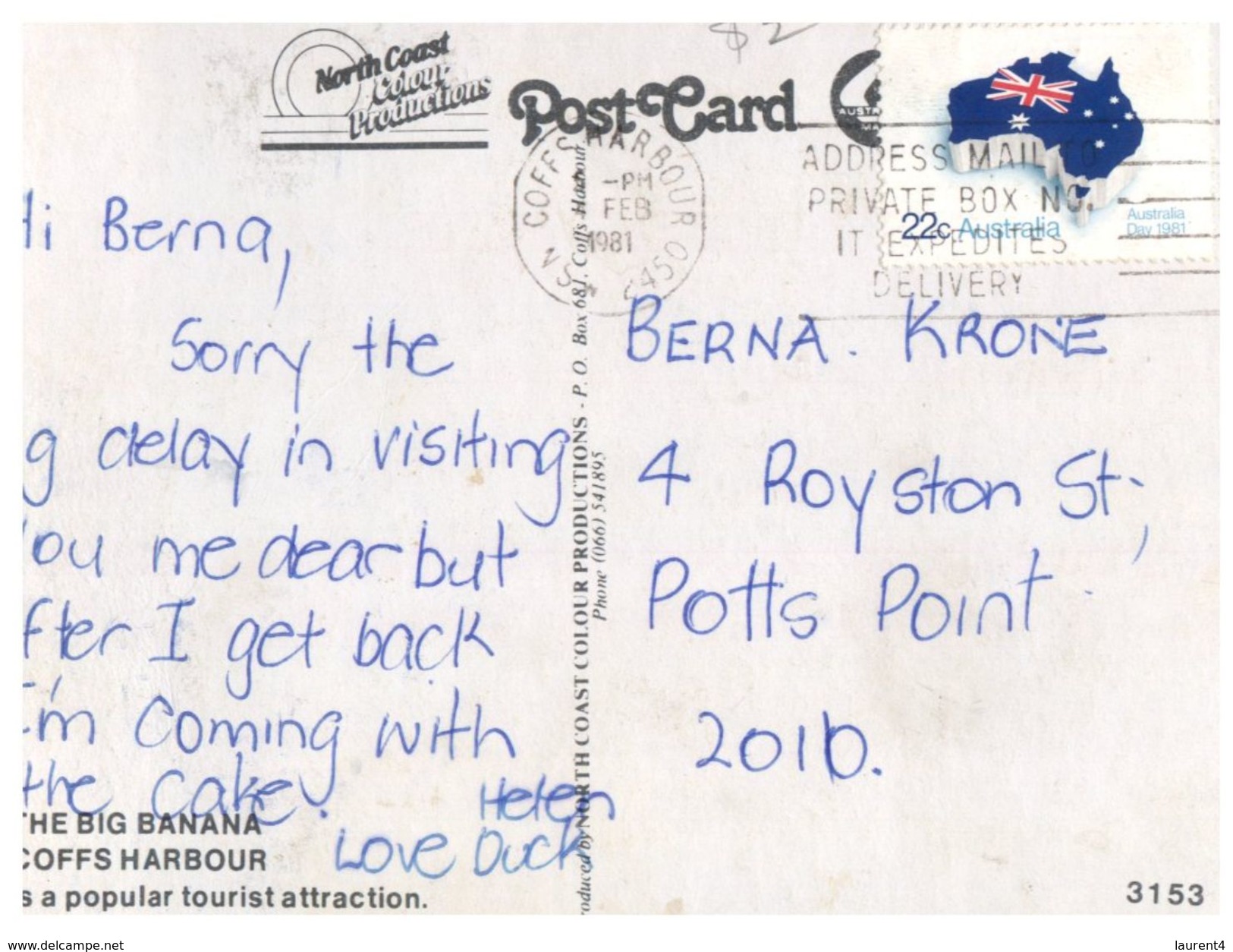 (320) Australia - With Stamp At Back Of Postcar - NSW - Coffs Harbour Big Banana - Coffs Harbour