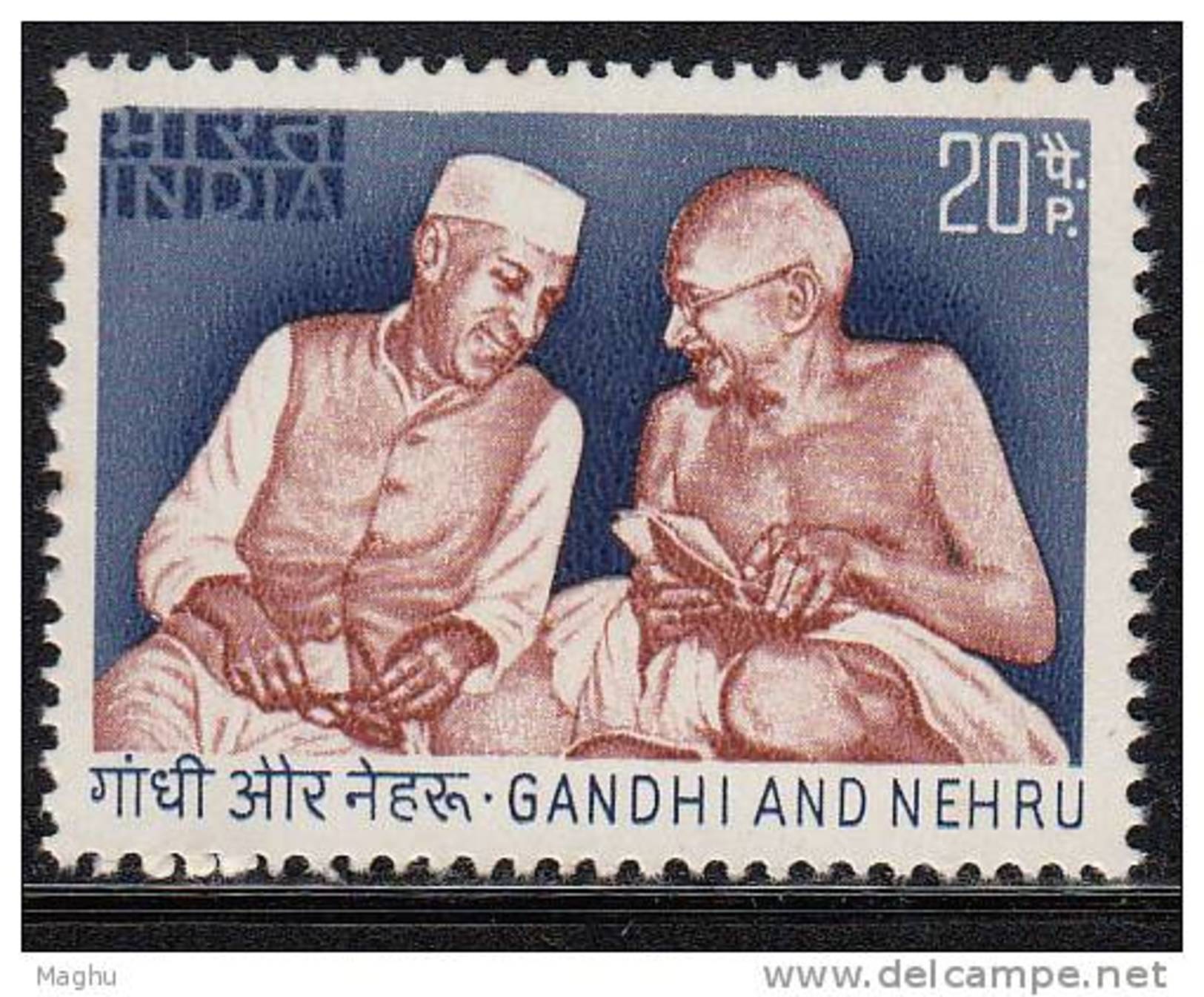 India MNH 1973, Homage To Gandhi & Nehru - Nuevos