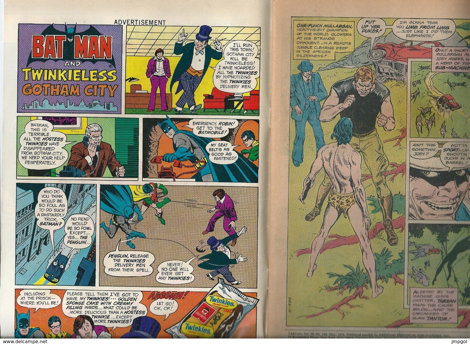 Comics Tarzan And The Champion Partie 2 N° 249 Mai 1976 Couverture Joe KUBERT Edgar Rice Burroughs - Autres & Non Classés