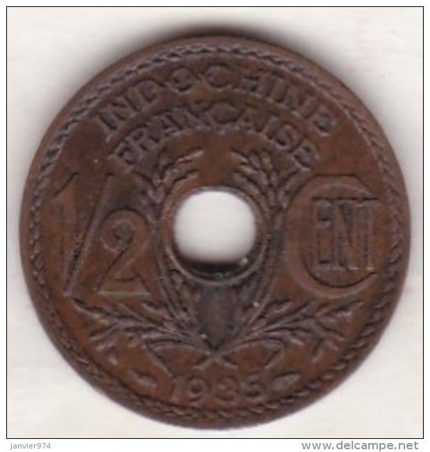 Indochine Française. 1/2 Cent 1935. Bronze - Französisch-Indochina