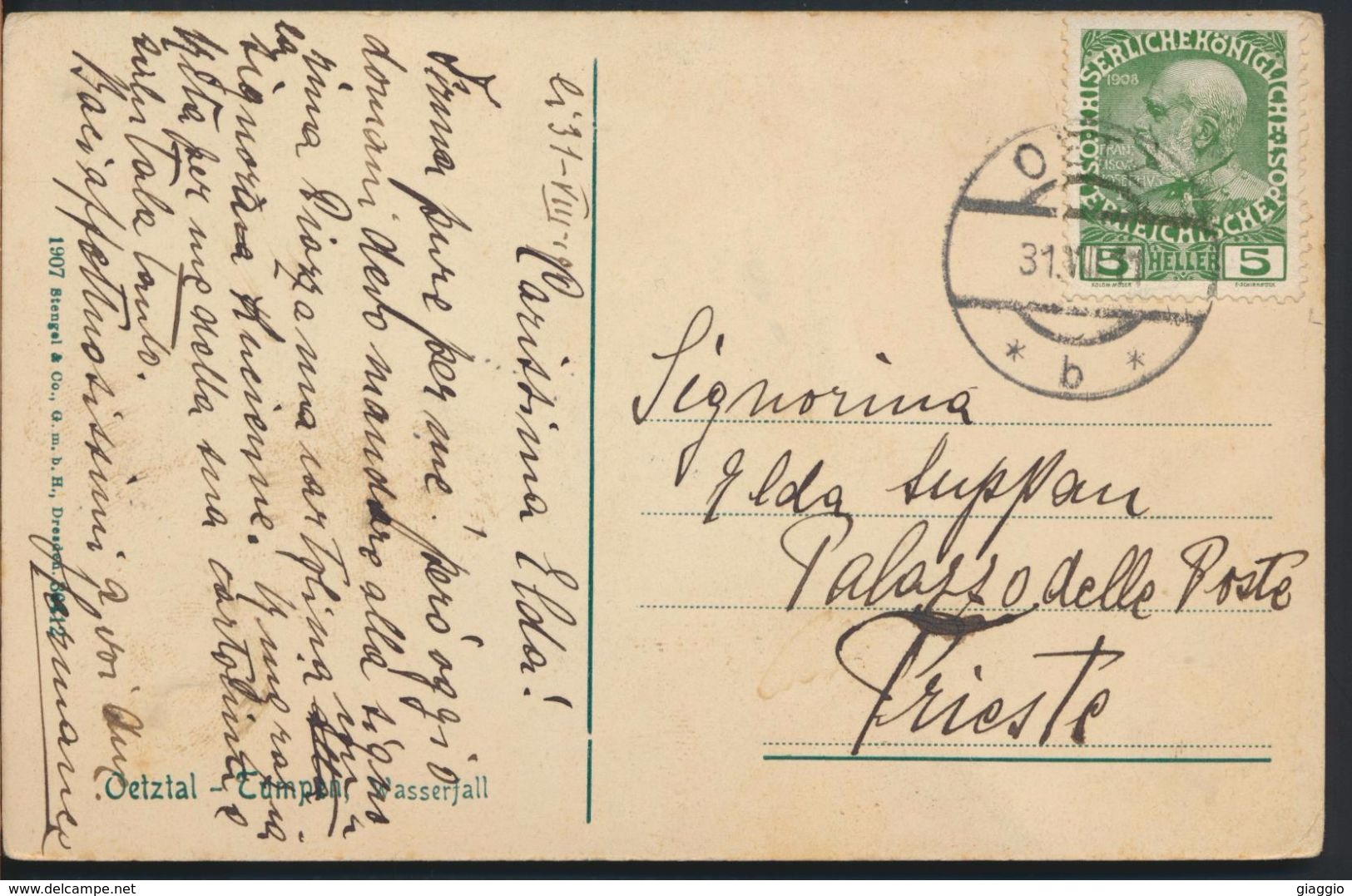 °°° 6278 - AUSTRIA - OETZTAL - 1911 With Stamps °°° - Oetz