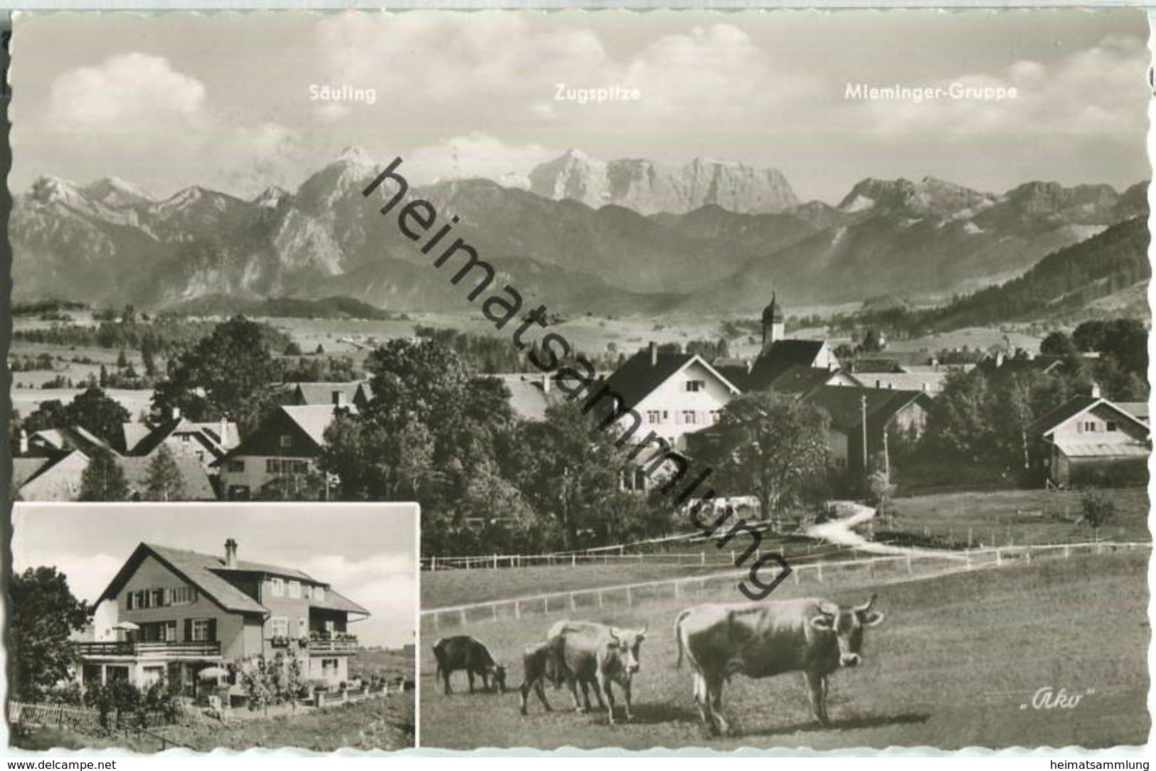 Oy - Kurpension Schönblick - Foto-Ansichtskarte - Mittelberg