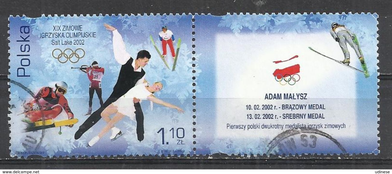 POLAND 2002 - WINTER OLYMPIC GAMES - WITH TAB - OBLITERE USED GESTEMPELT USADO - Winter 2002: Salt Lake City - Paralympic