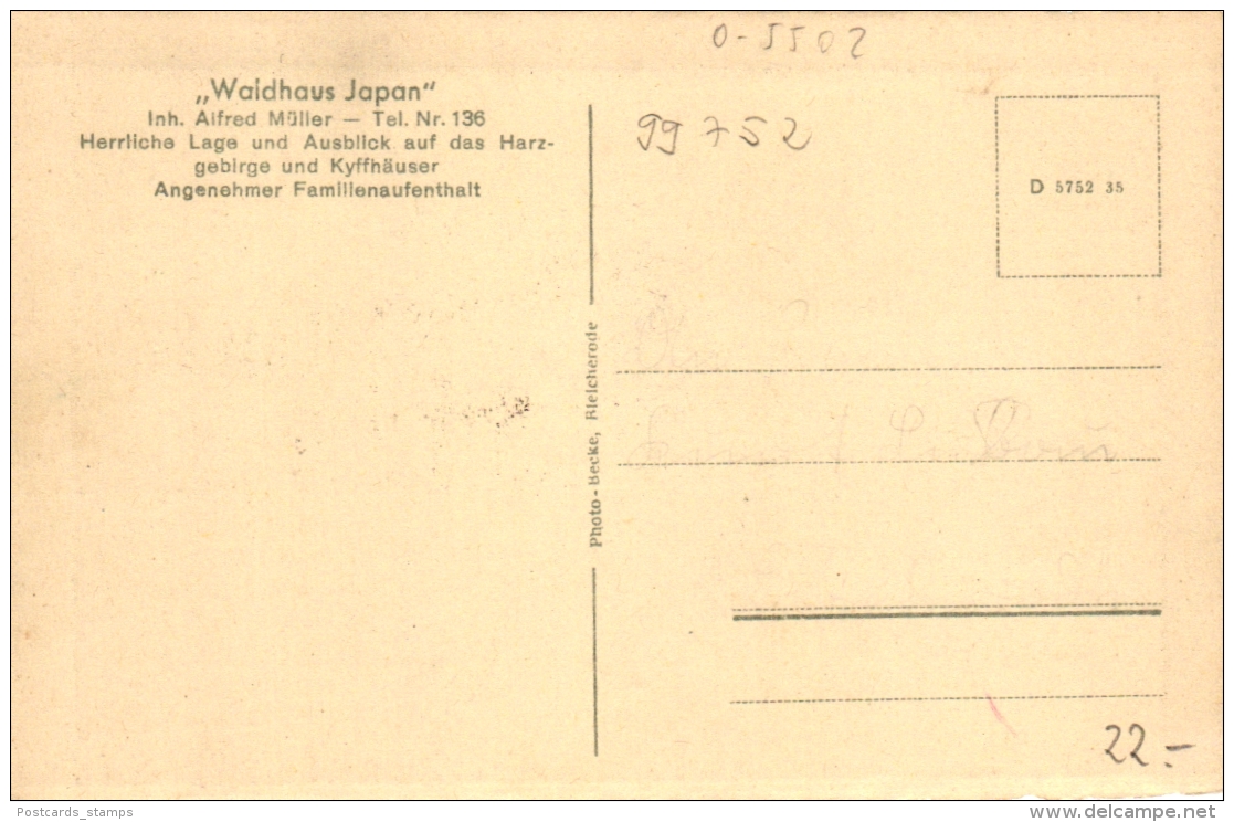 Bleicherode, Waldhaus "Japan", Ca. 40er Jahre - Bleicherode