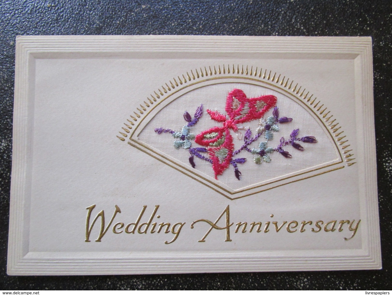 Wedding Anniversary Cpa Brodée - Embroidered