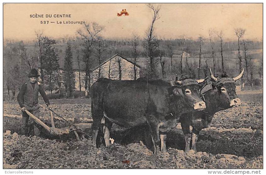 Thème: Agriculture. Battage. Moisson. Scène Du Centre. Le Labourage .  Non Localisé    (voir Scan) - Equipos