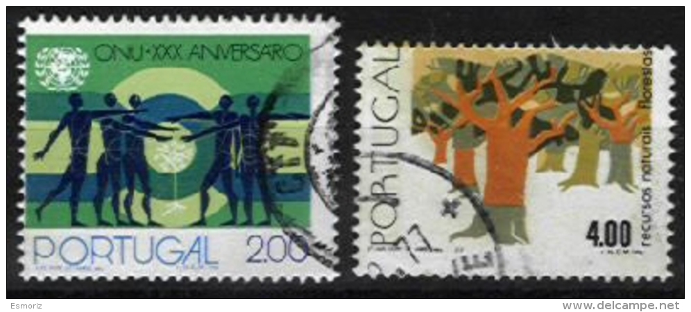 PORTUGAL, AF 1258, 1324: Yv 1268, 1333, Shifted Perfs, Used, F/VF - Unused Stamps