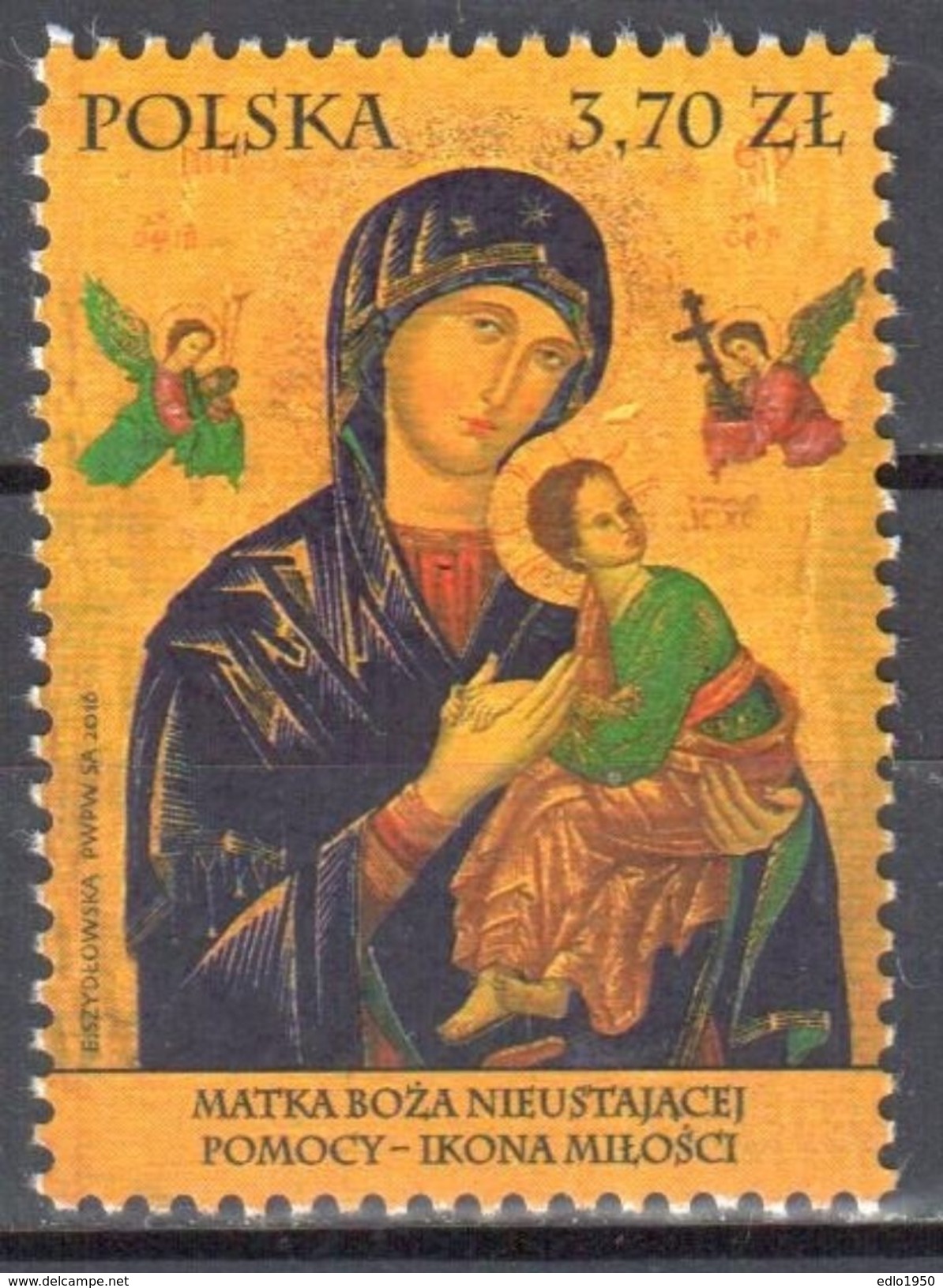 Poland  2016 - Mother Of God Of The Incessant Help - Icon Of Love- Mi/4870 - MNH (**) - Nuevos