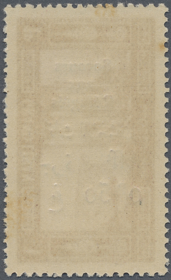 ** Libanon: 1926, War Refugee Relief, 1pi. + 0.50pi. Red, Vertical Blue Overprint (which Was Used For The Vertical Desig - Liban