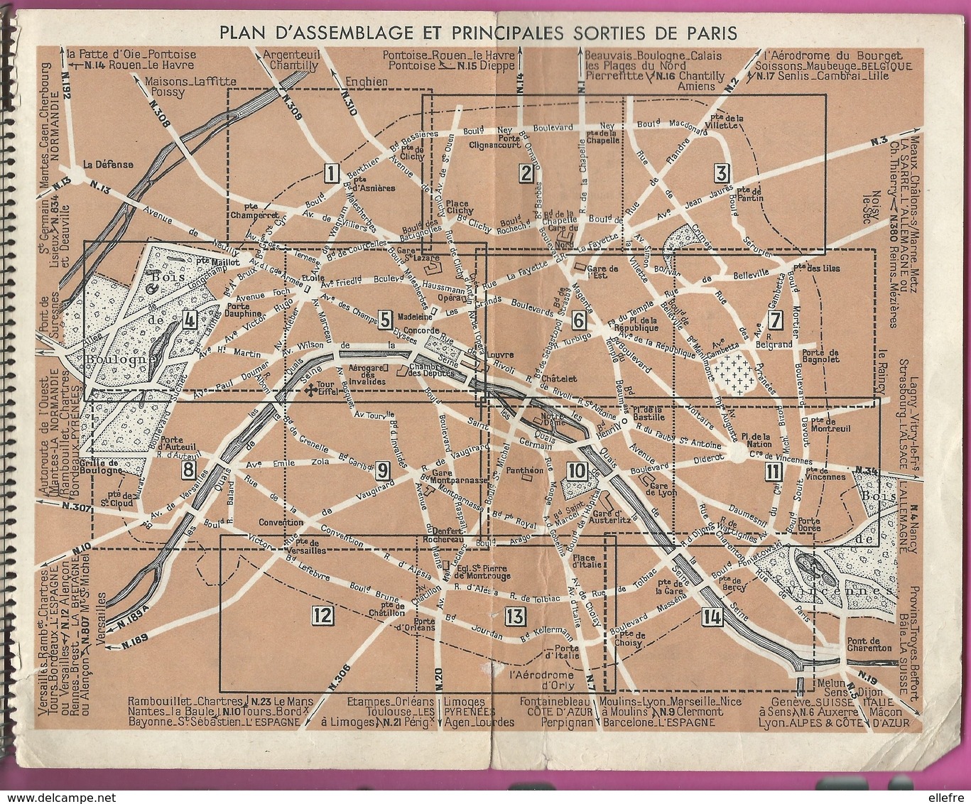 Petit Livre Fascicule à Spirale Paris PLAN ( Métro Rue Cartes Arrondissement ) Publicité Citroën  Editions Epic - Maps/Atlas