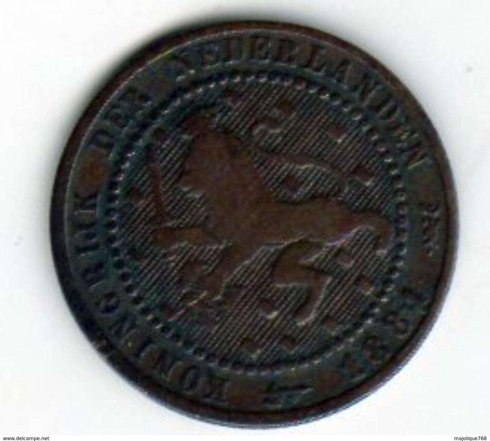 Pièce De Monnaie Des Pays-bas - 1 Cent Bronze 1881 En T T B - - 1849-1890 : Willem III