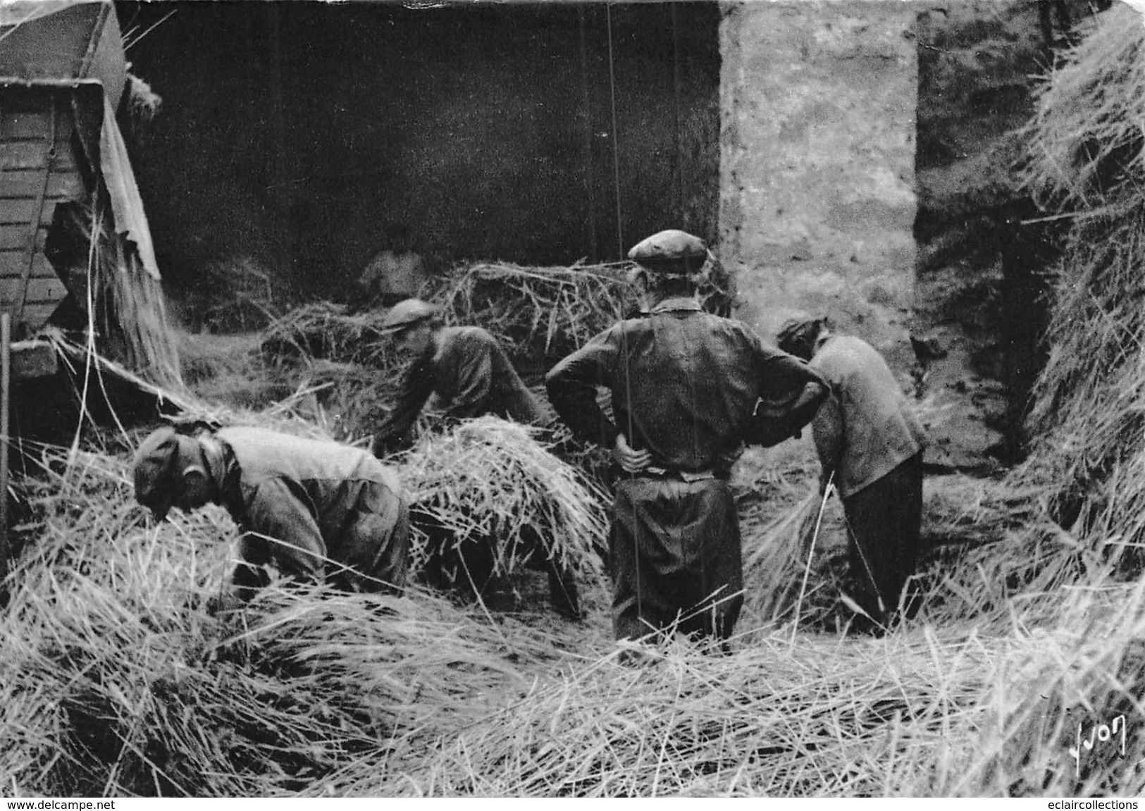 Thème: Agriculture. Battage. Moisson: Les Botteleurs De Paille  : Repro Année 2000- 10 X  15     (voir Scan) - Farms