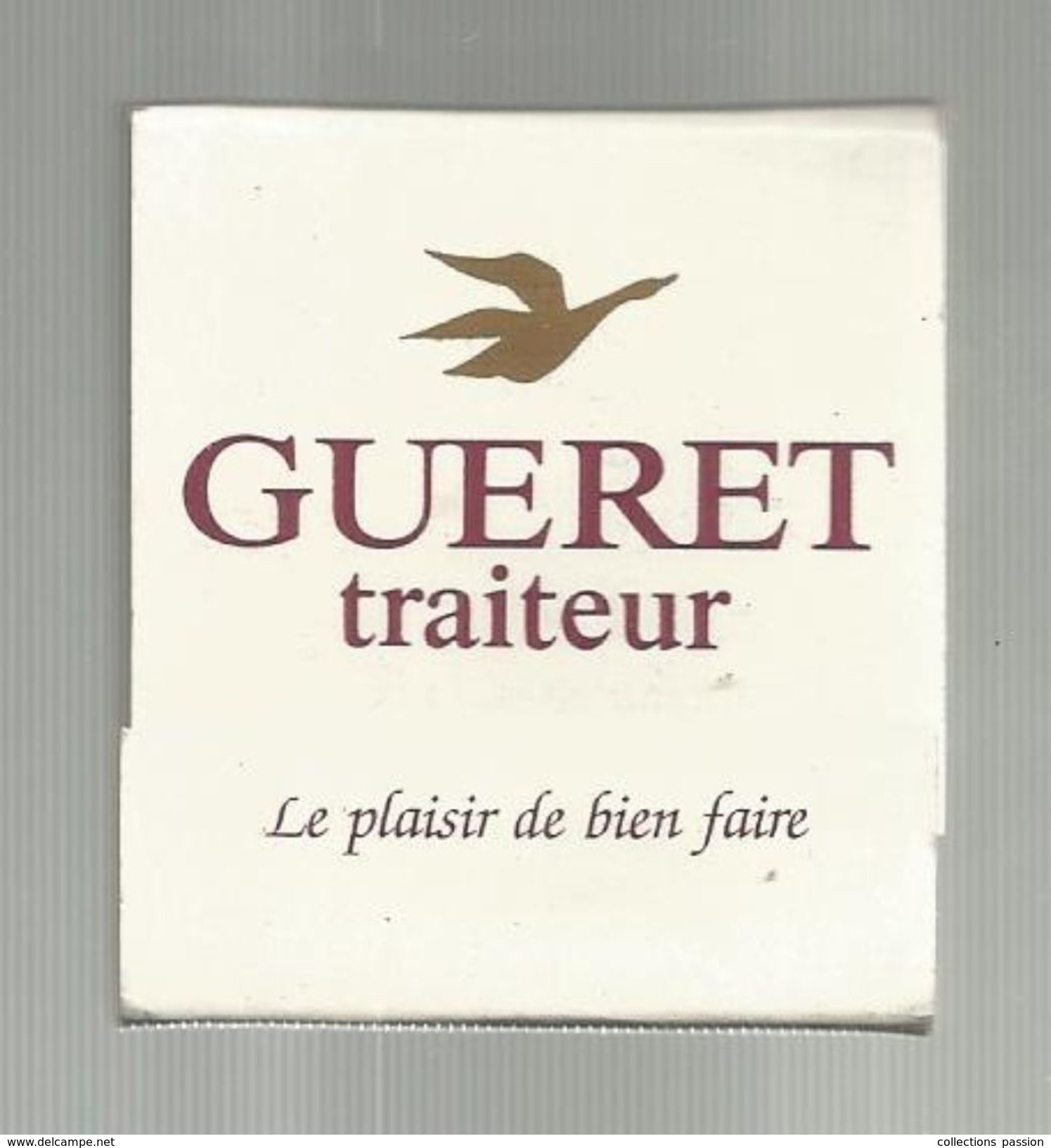 Tabac , Boite, Pochette D'ALLUMETTES, 2 Scans, Publicité, GUERET , Traiteur , Rouen , Mont Saint Aignan - Zündholzschachteln