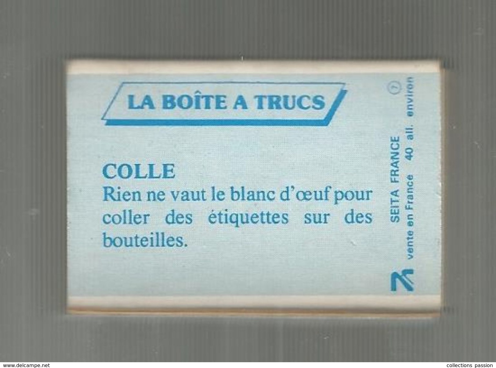 Tabac , Boite D'ALLUMETTES, 2 Scans, LES TRUCS DU PETIT FUTE , Illustrateur : Philippe DELESTRE, N° 7 - Matchboxes