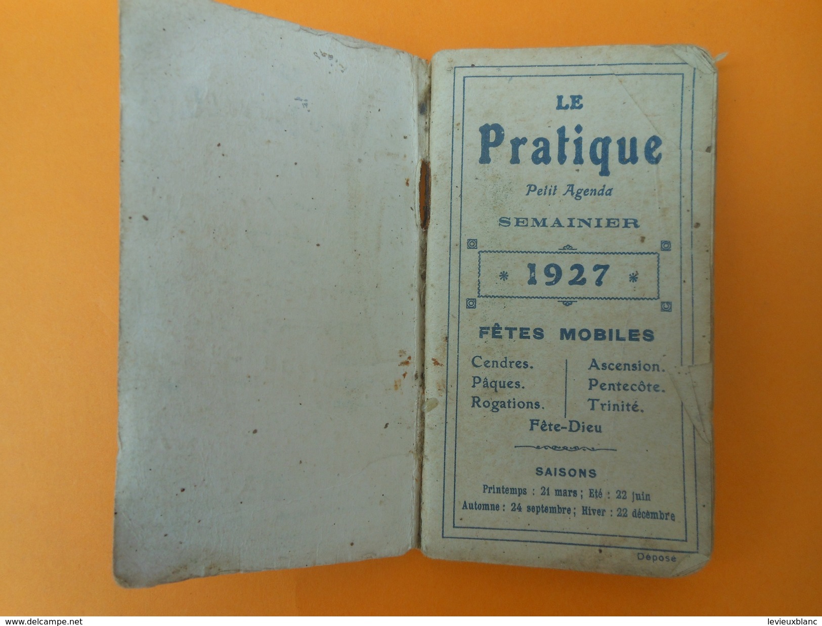 Agenda-Calendrier/Le Pratique/Semainier/Chaussures De Luxe De Fatigue/G Poteau/BERNAY/Eure/1927       CAL356 - Klein Formaat: 1921-40