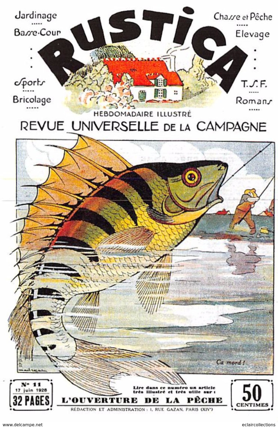 Thème:  Agriculture:Elevage.Publicité Rustica . Revue universelle de la campagne Lot de 10 cartes - 10 x 15 (voir scan)