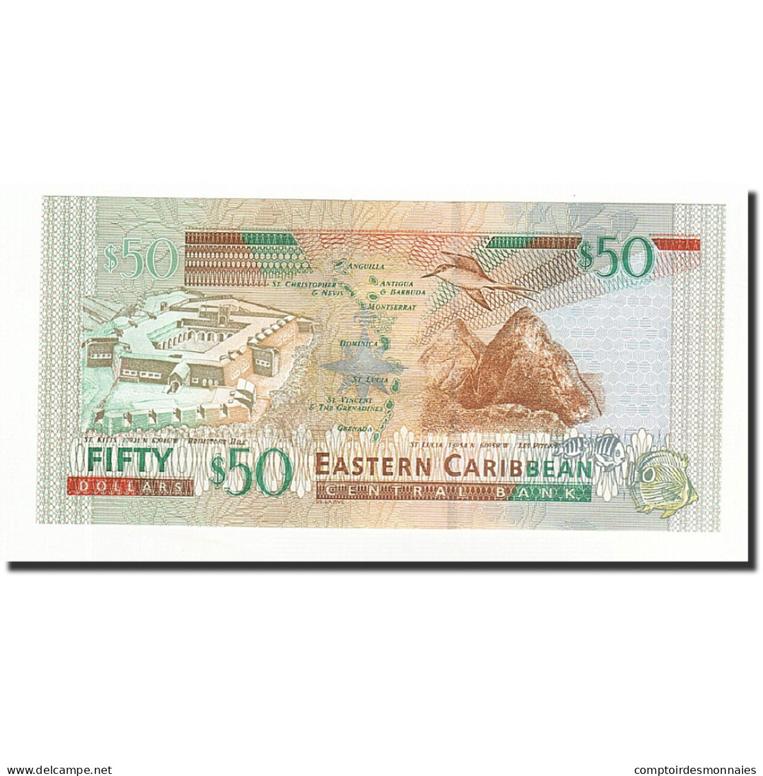 Billet, Etats Des Caraibes Orientales, 50 Dollars, Undated (2003), KM:45a, NEUF - Oostelijke Caraïben