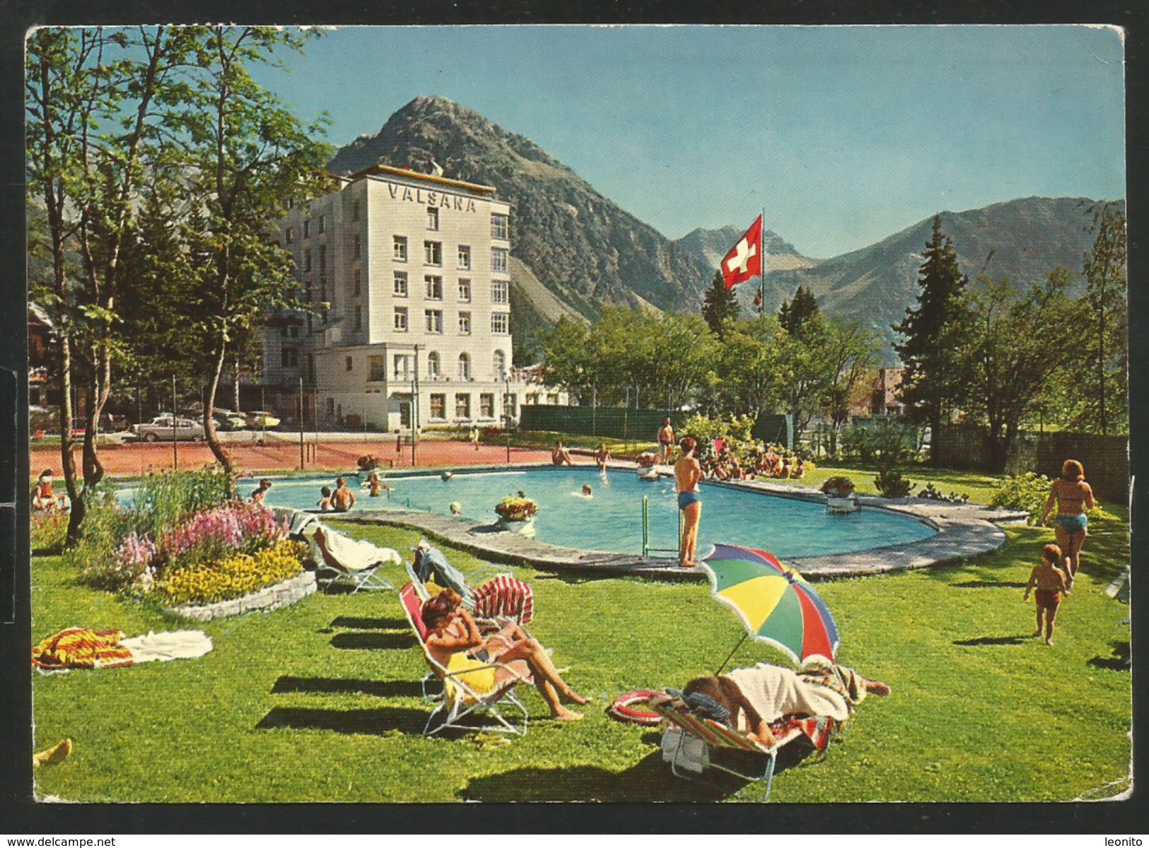 AROSA GR Swimming Pool Schwimmbad Hotel VALSANA 1964 - Vals
