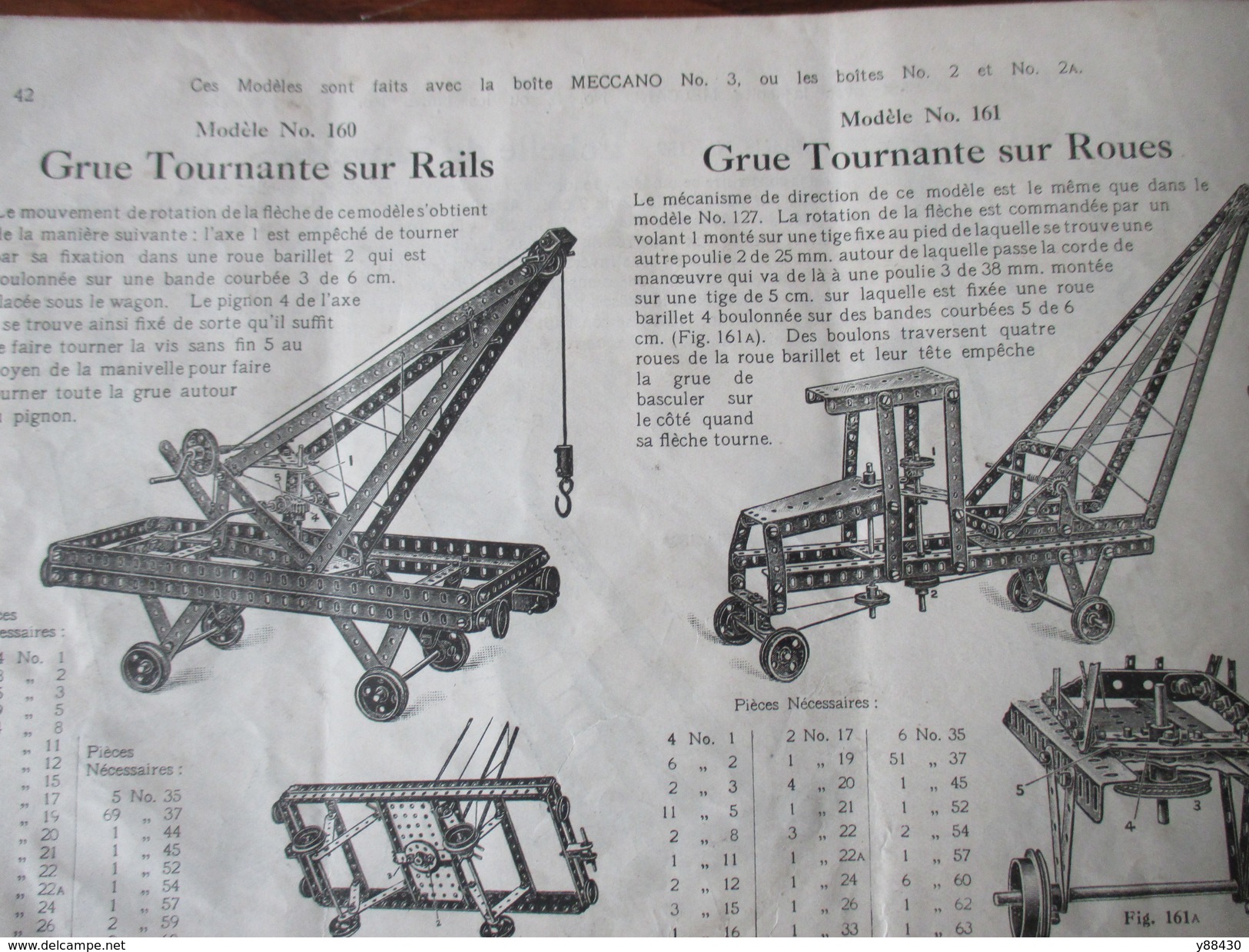 MECCANO - très ancien livret d'Instructions et de montage - Année 1919 - Complet de 60 pages - voir les 10 scannes.