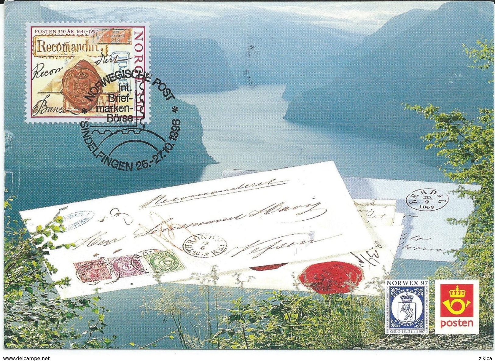 Postcard Norway Via Bulgaria 1996.nice Stamps Motive - 1996 Tourism - Covers & Documents