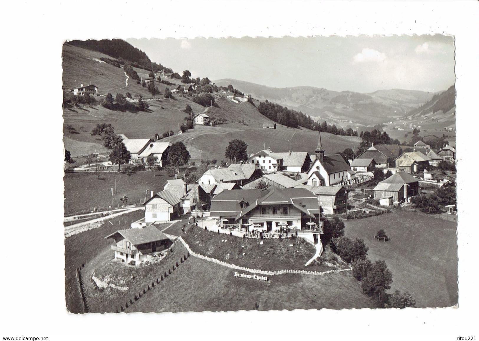 Cpsm - Suisse - CRESUZ - En Avion Au Dessus De ... FR 977 Perrochet - LE VIEUX CHALET - Crésuz