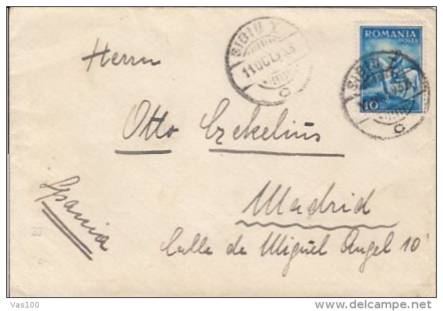 KING CHARLES 2ND ON HORSE, STAMPS ON COVER, 1933, ROMANIA - Lettres & Documents