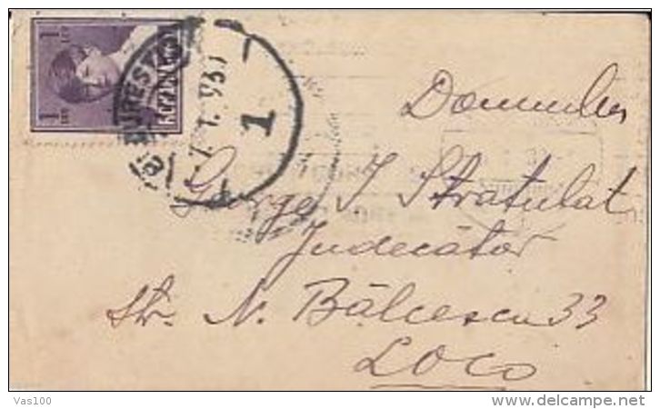 KING MICHAEL CHILD, STAMP ON LILIPUT COVER, 1930, ROMANIA - Lettres & Documents