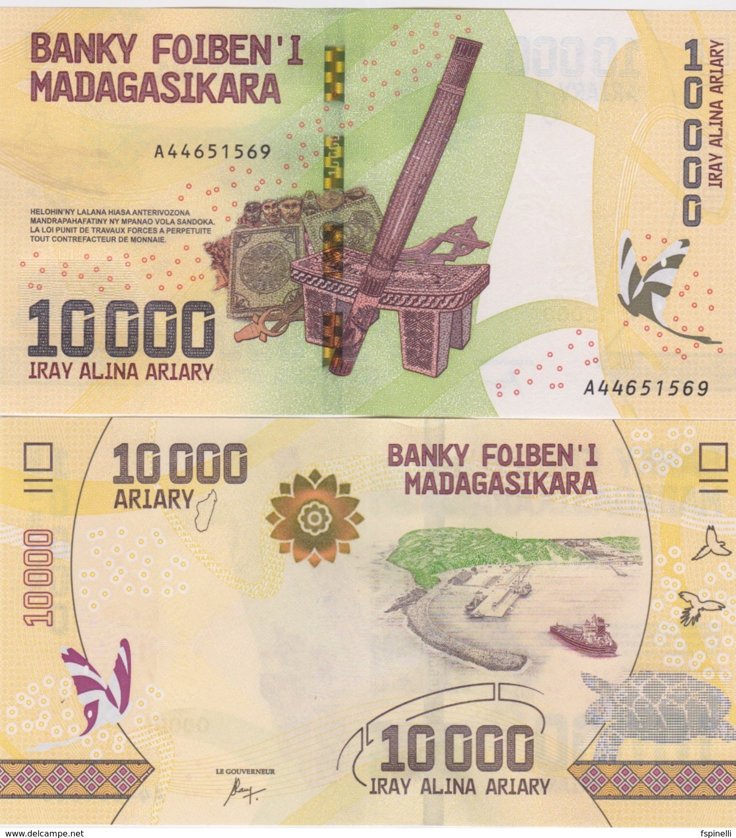 MADAGASCAR  Attractive  Newly Issued 10'000 Ariary    Pnew   2017 UNC. - Madagascar