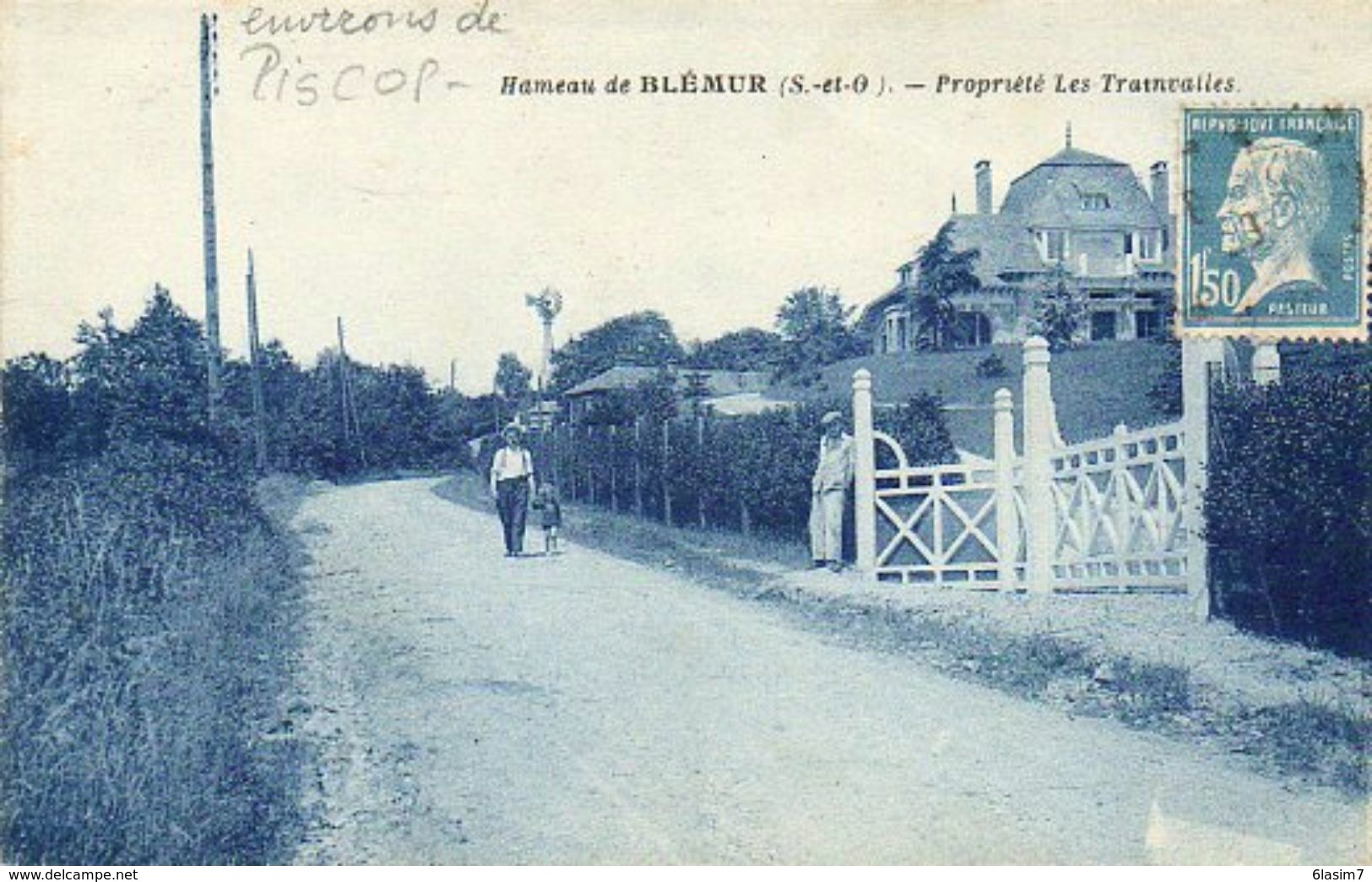 CPA - PISCOP (95) - Hameau De BLEMUR - Aspect De La Propriété Les Trainvalles Dans Les Années 20 / 30 - Pontcelles