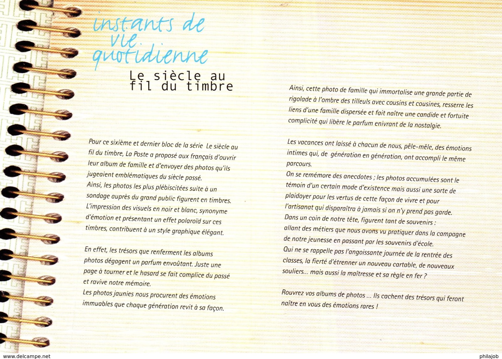 FRANCE 2002 : Encart 1er Jour De 4 Pages " VIE QUOTIDIENNE / PHOTOGRAPHIES " N° YT 3519 à 3523. Voir Les 2 Scans. - Photographie