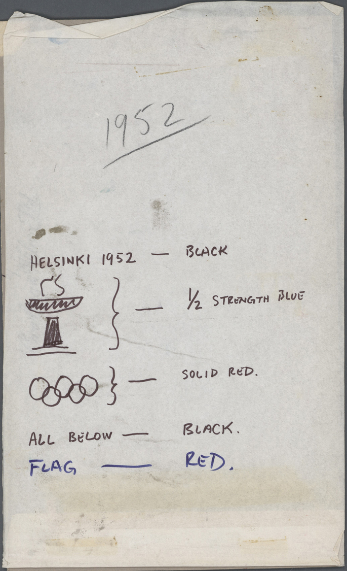 Thematik: Olympische Spiele / Olympic Games: 1968, Yemen (Kingdom). Artist's Drawing For The Seventh 4B Value Of The Set - Other & Unclassified