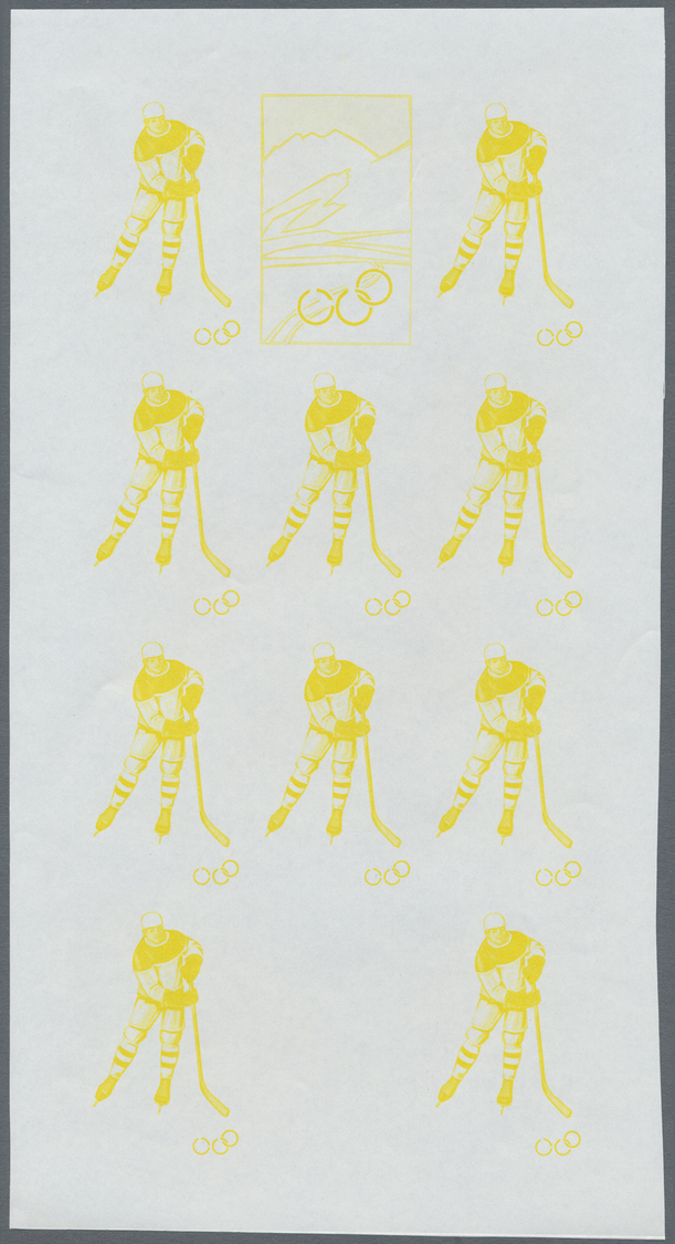 ** Thematik: Olympische Spiele / olympic games: 1968, Burundi. Progressive proof (8 phases) in miniature sheets of 10 (+