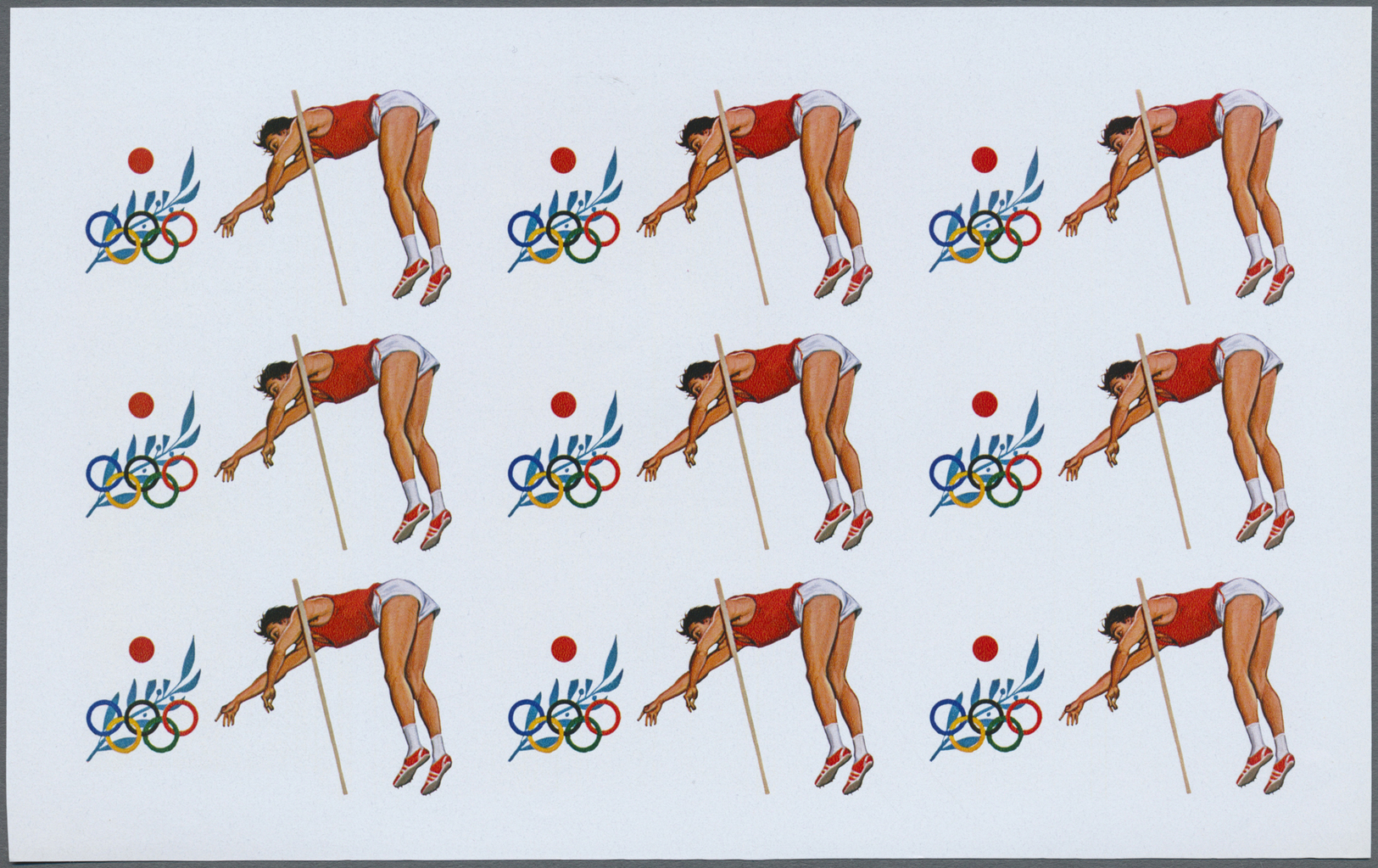 ** Thematik: Olympische Spiele / Olympic Games: 1971, Ajman. Imperforate Progressive Proof (8 Phases) In Partial Sheets  - Other & Unclassified