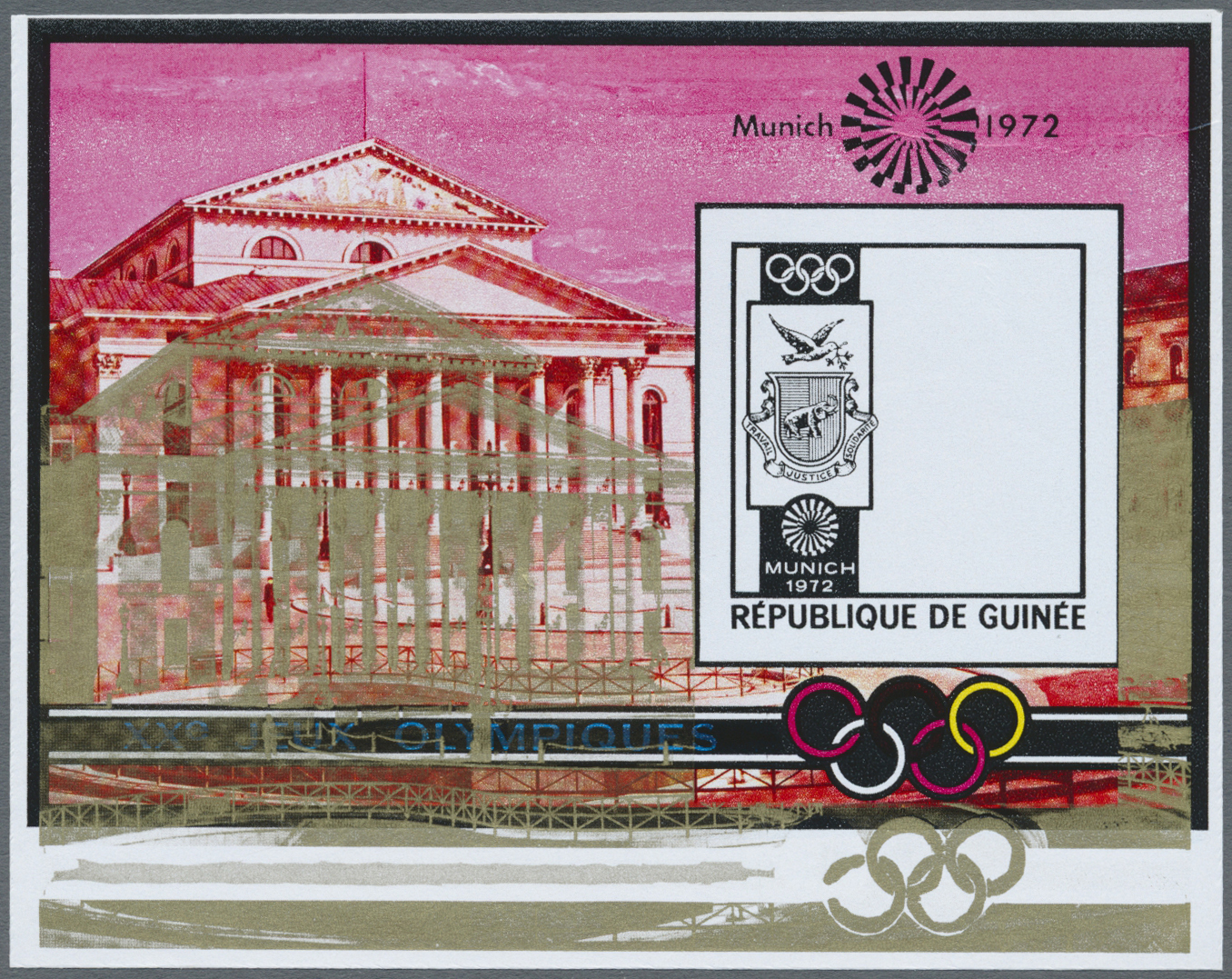 ** Thematik: Olympische Spiele / Olympic Games: 1972, MUNICH '72 - 6 Items; Guinea, Collective Single Die Proofs For The - Other & Unclassified