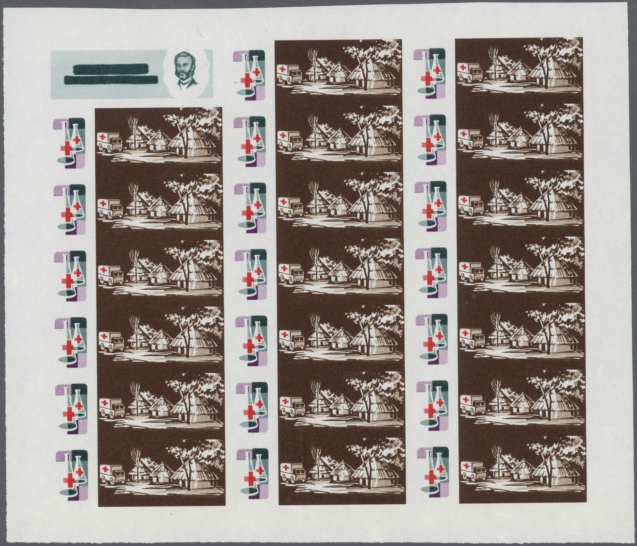 ** Thematik: Rotes Kreuz / Red Cross: 1969, Burundi. Progressive Proof (2 Phases) In Complete Miniature Sheets Of 20 (pl - Croix-Rouge