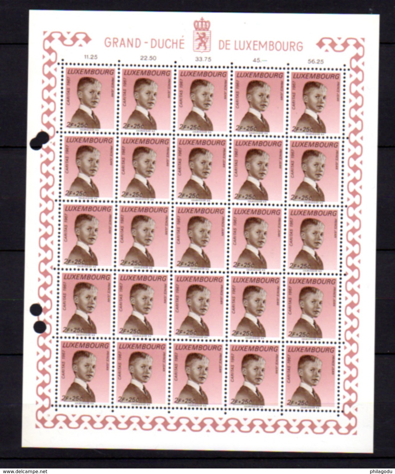 1967,    œuvres Sociales, Princes Et Princesses, 25x  710 / 715** En Feuilles De 25, Cote 87,50 € - Volledige Vellen