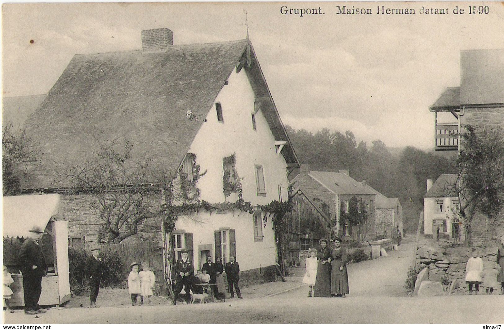 Grupont - Maison Herman Animée -  Photo A. Duchêne, Libin - Edit.Hôtel Brahy à Grupnt - Tellin